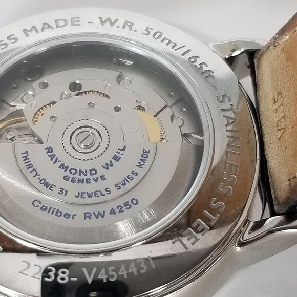 Raymond Weil Maestro Auto Steel Mens Strap Watch Date 2238-v454431 - Picture 13 of 16